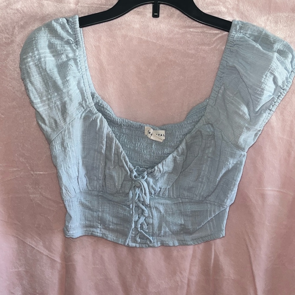 Blue Crop Top